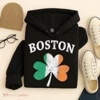 Boston Irish Flag Shamrock I St. Patrick's Day Gift Hoodie thumb 4