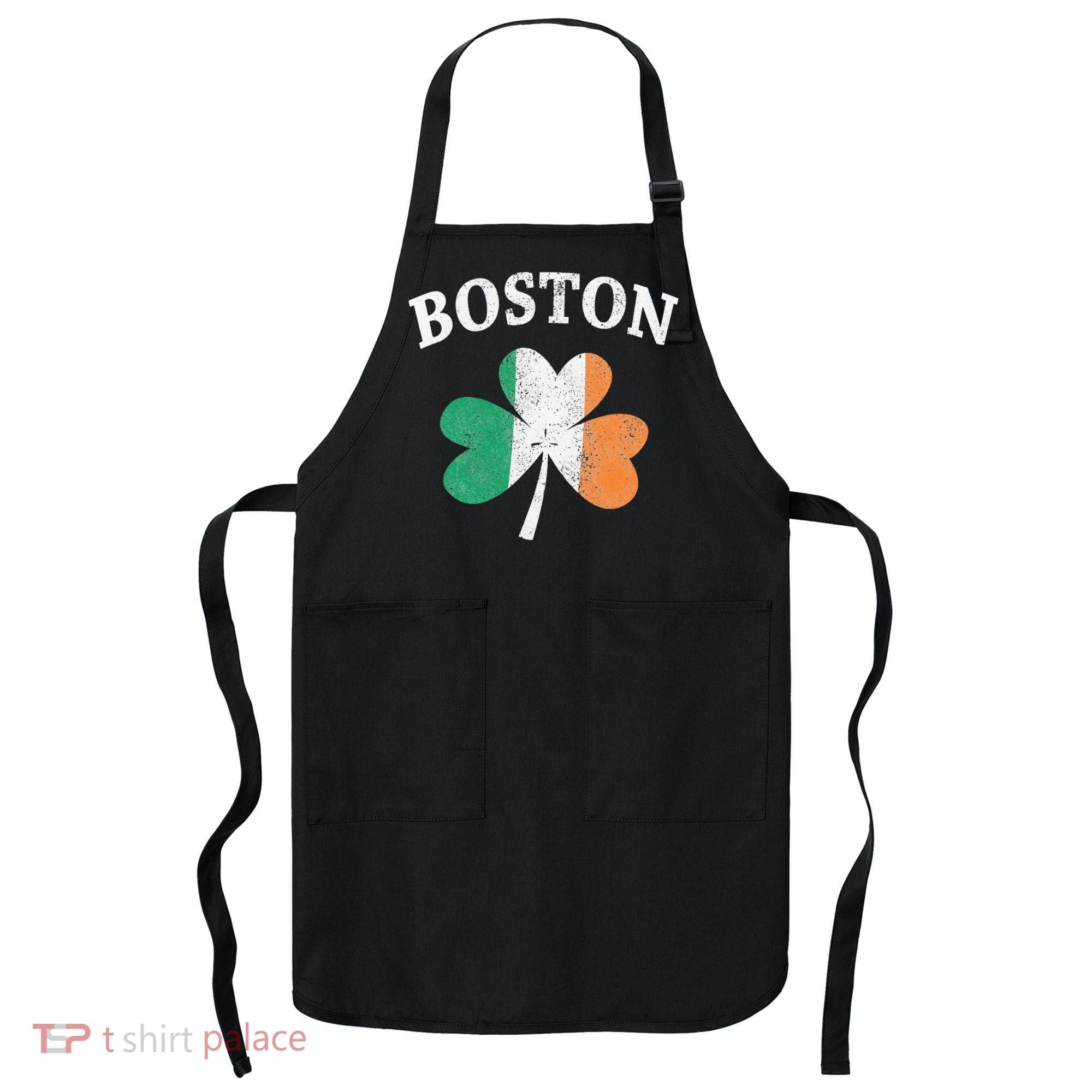 Boston Irish Flag Shamrock I St. Patrick's Day Gift Apron