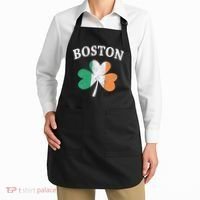 Boston Irish Flag Shamrock I St. Patrick's Day Gift Apron thumb 2