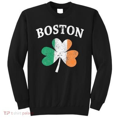 Boston Irish Flag Shamrock I St. Patrick's Day Gift Sweatshirt