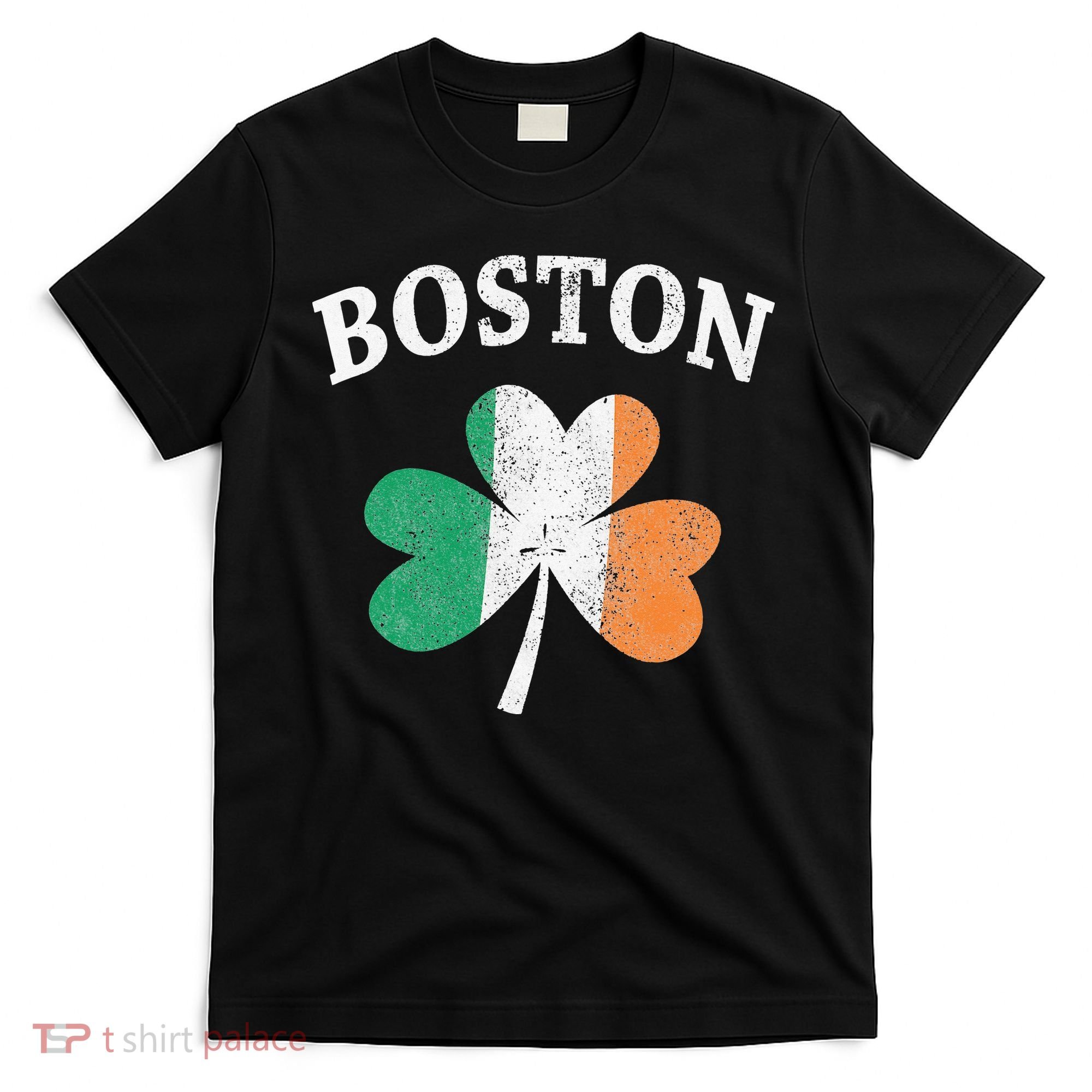 Boston Irish Flag Shamrock I St. Patrick's Day Gift T-Shirt