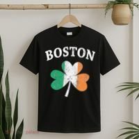 Boston Irish Flag Shamrock I St. Patrick's Day Gift T-Shirt thumb 2