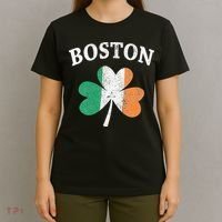 Boston Irish Flag Shamrock I St. Patrick's Day Gift T-Shirt thumb 4
