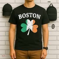 Boston Irish Flag Shamrock I St. Patrick's Day Gift T-Shirt thumb 6