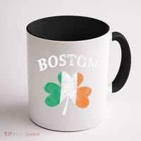 Boston Irish Flag Shamrock I St. Patrick's Day Gift Coffee Mug thumb 1