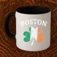 Boston Irish Flag Shamrock I St. Patrick's Day Gift Coffee Mug thumb 2