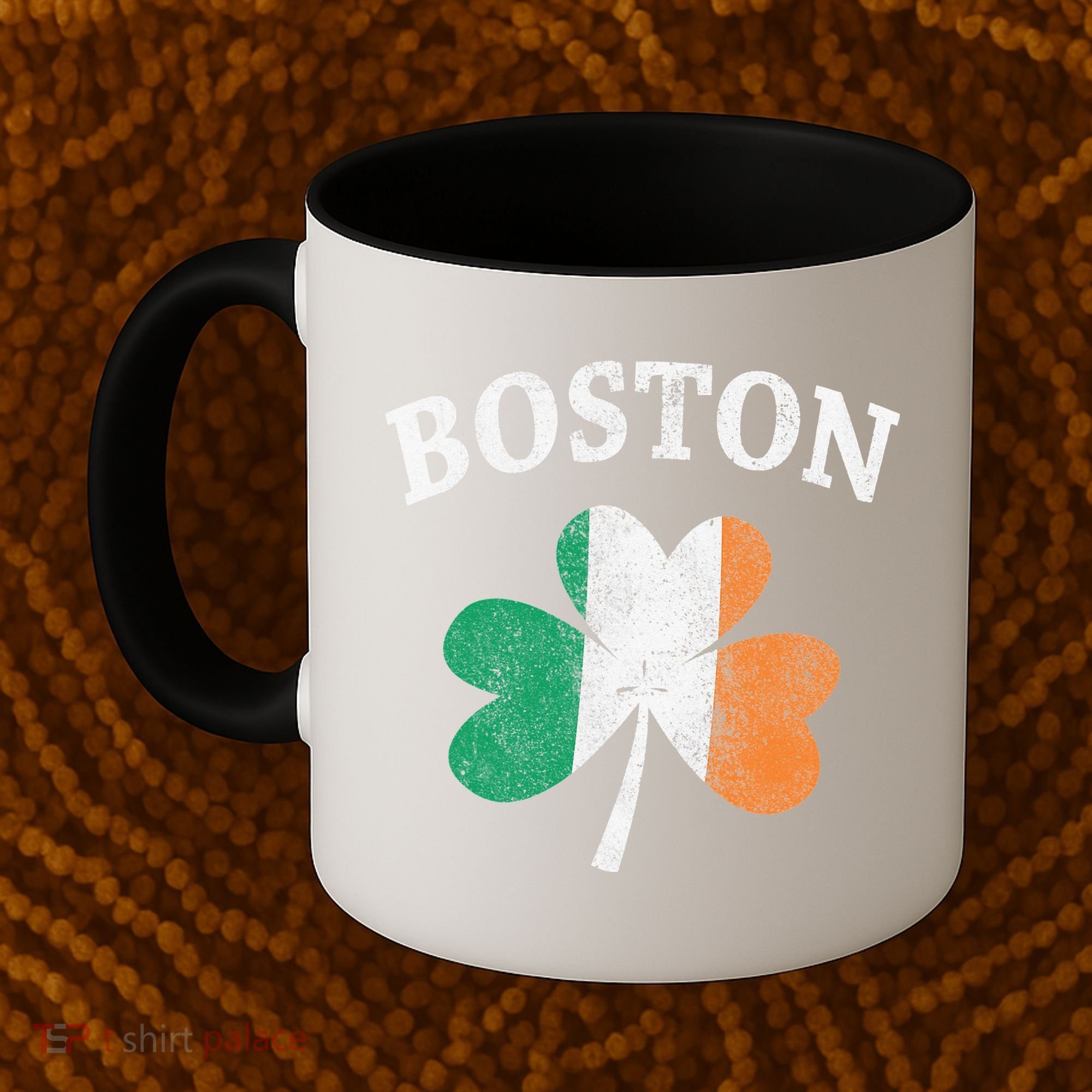Boston Irish Flag Shamrock I St. Patrick's Day Gift Coffee Mug