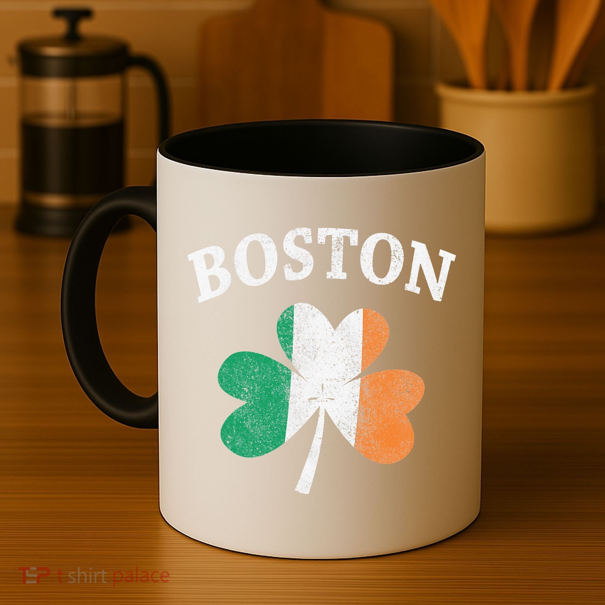 Boston Irish Flag Shamrock I St. Patrick's Day Gift Coffee Mug