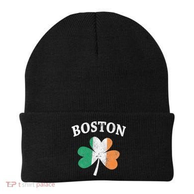 Boston Irish Flag Shamrock I St. Patrick's Day Gift Beanie