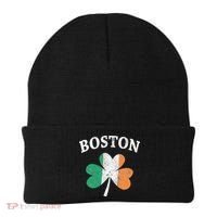 Boston Irish Flag Shamrock I St. Patrick's Day Gift Beanie thumb 0