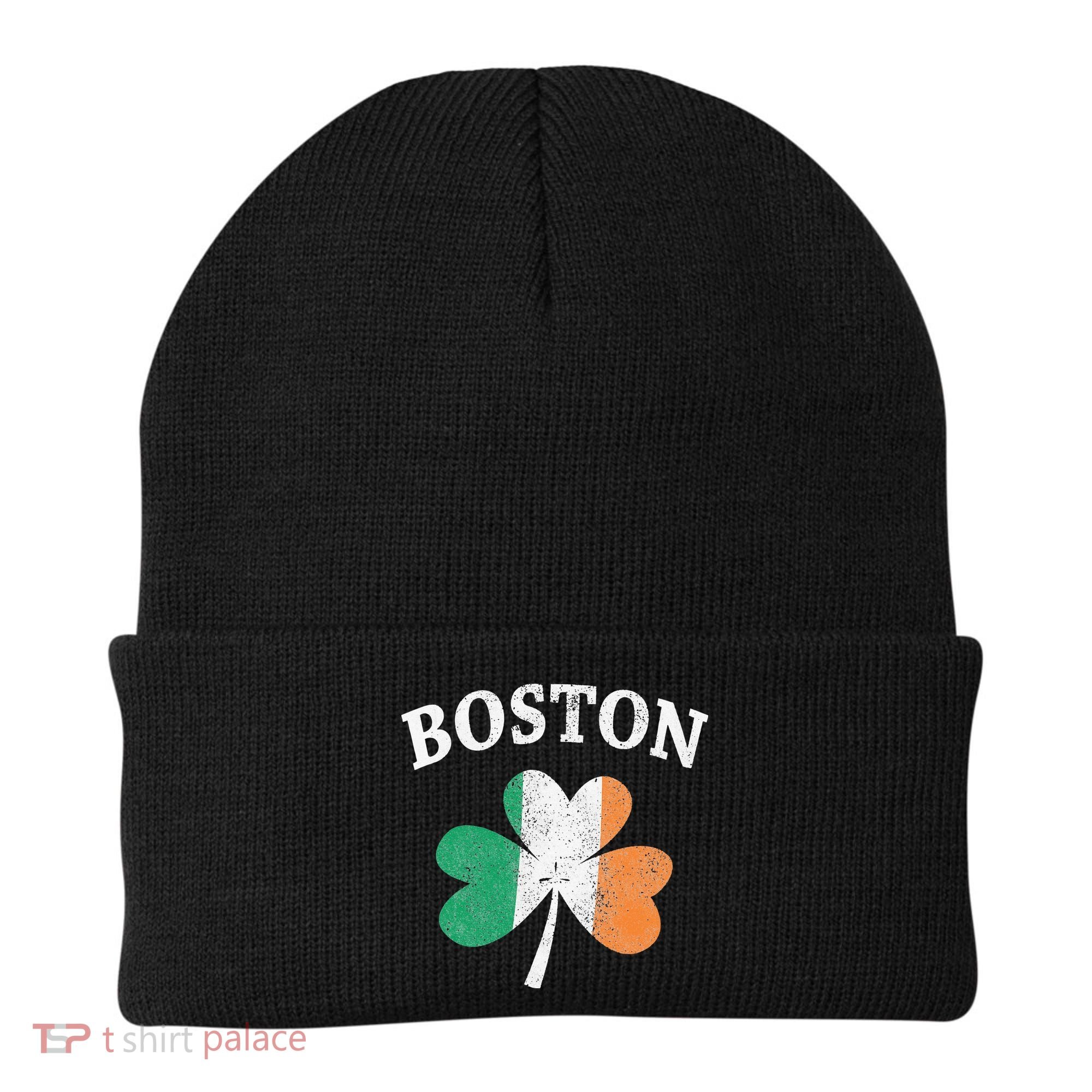 Boston Irish Flag Shamrock I St. Patrick's Day Gift Beanie