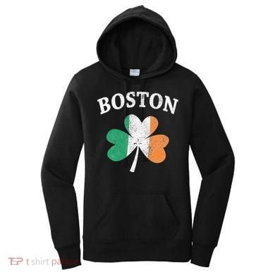 Boston Irish Flag Shamrock I St. Patrick's Day Gift Women's Hoodie