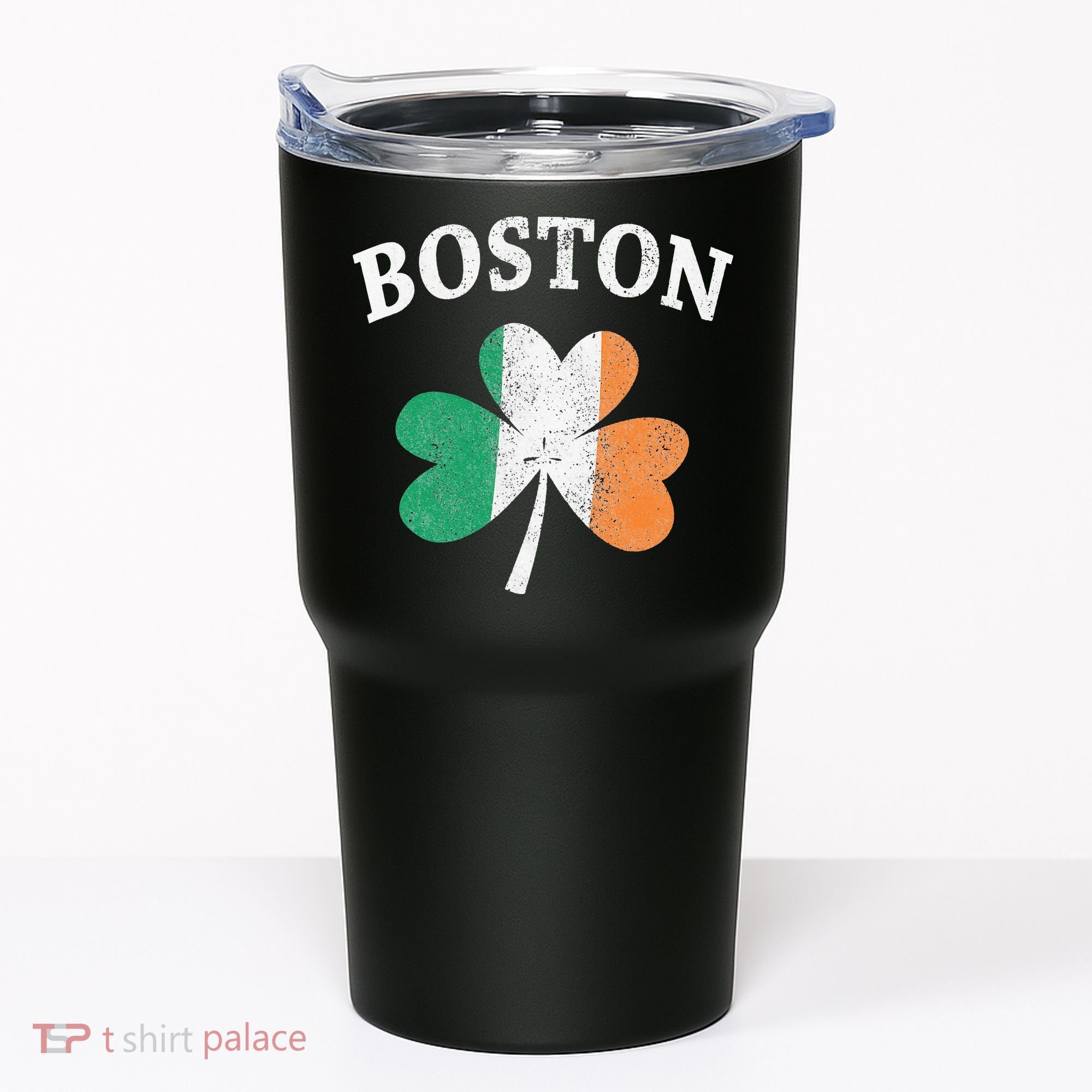 Boston Irish Flag Shamrock I St. Patrick's Day Gift Tumbler