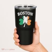 Boston Irish Flag Shamrock I St. Patrick's Day Gift Tumbler thumb 2