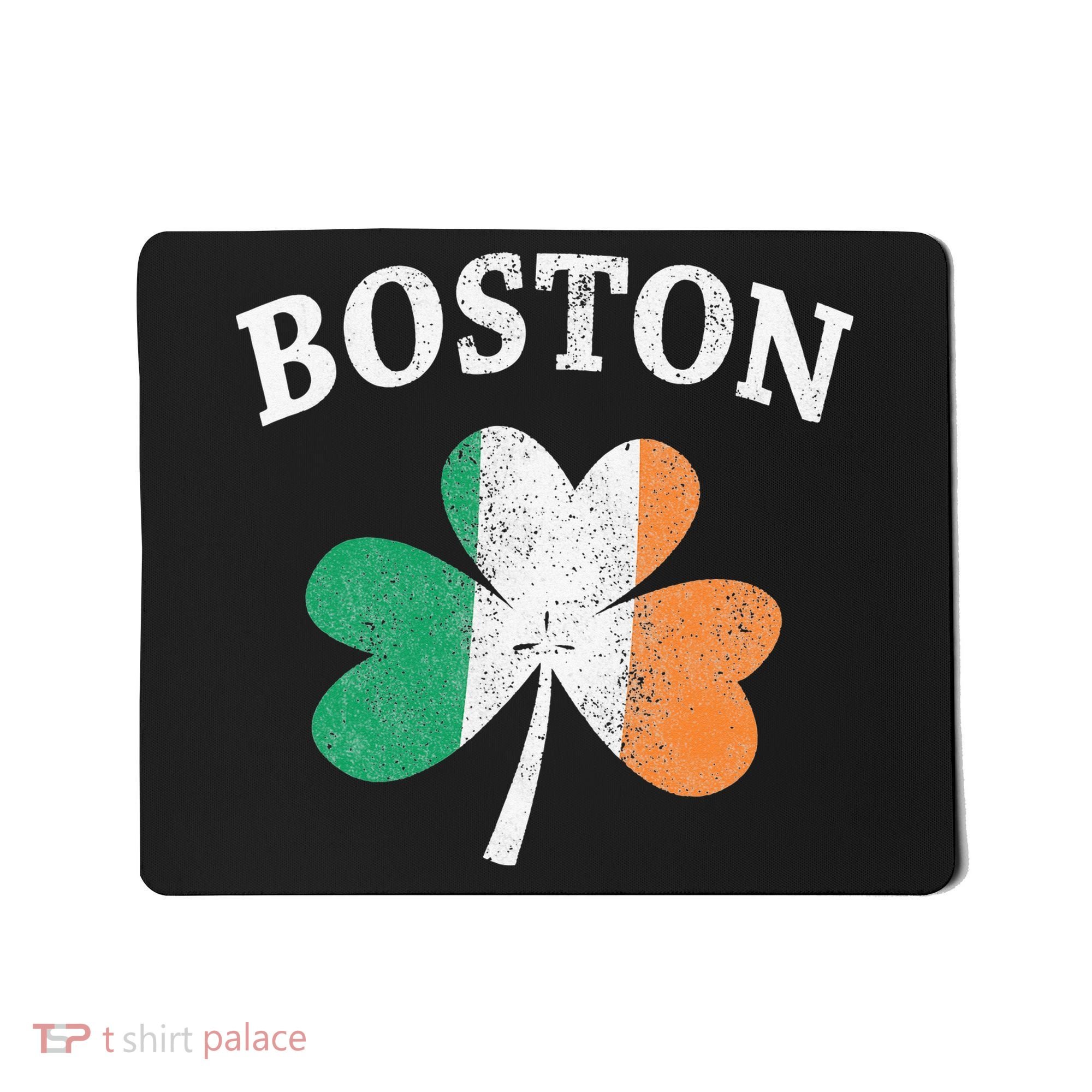 Boston Irish Flag Shamrock I St. Patrick's Day Gift Mousepad