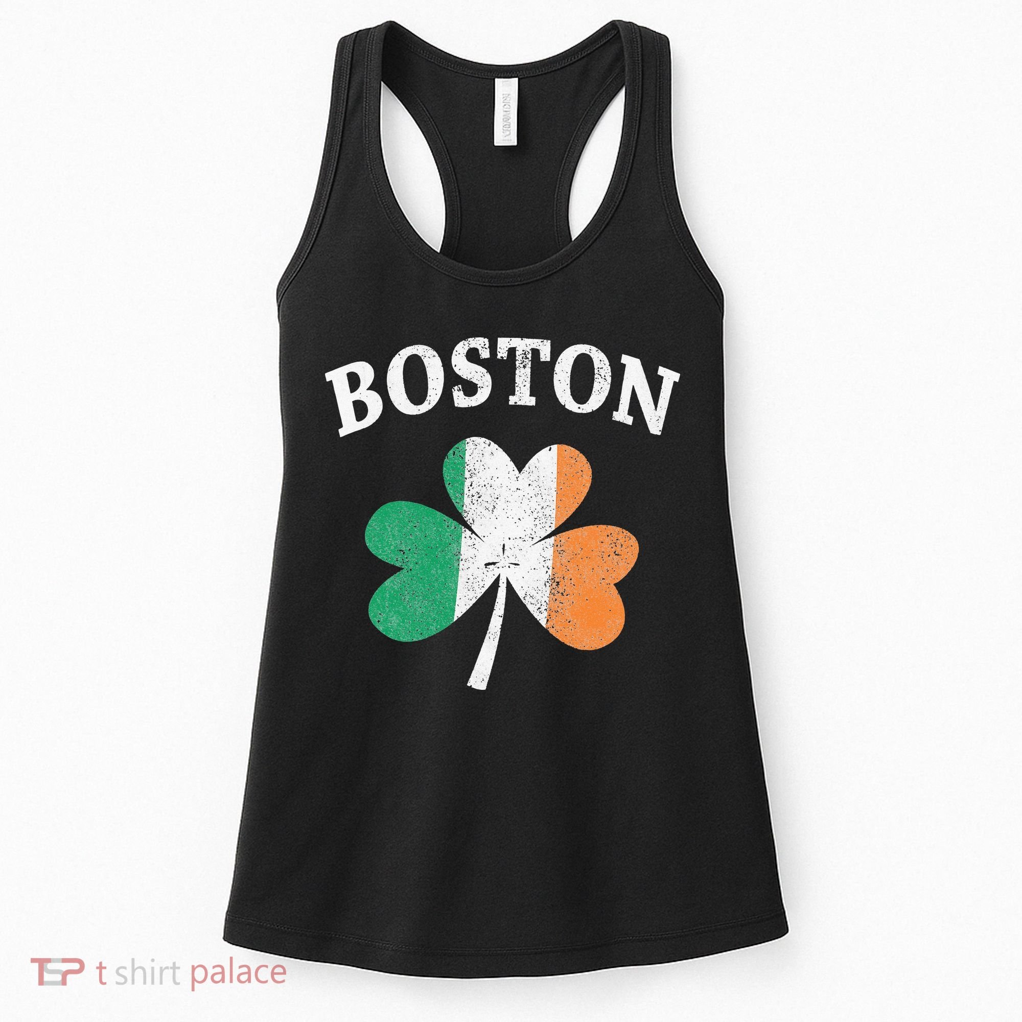 Boston Irish Flag Shamrock I St. Patrick's Day Gift Women's Tank Top