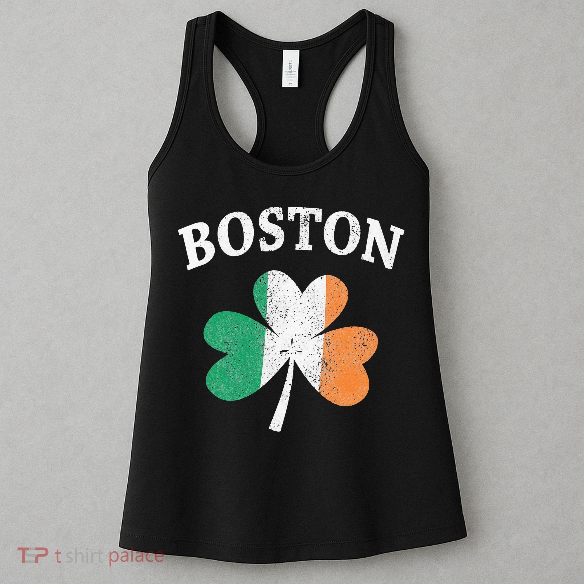 Boston Irish Flag Shamrock I St. Patrick's Day Gift Women's Tank Top