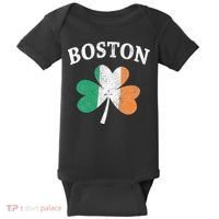 Boston Irish Flag Shamrock I St. Patrick's Day Gift Baby Bodysuit thumb 0