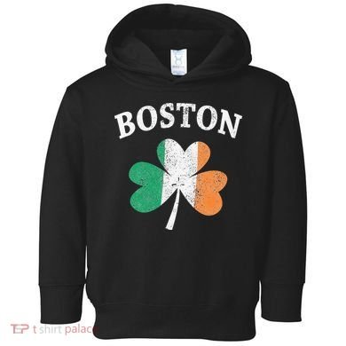 Boston Irish Flag Shamrock I St. Patrick's Day Gift Toddler Hoodie