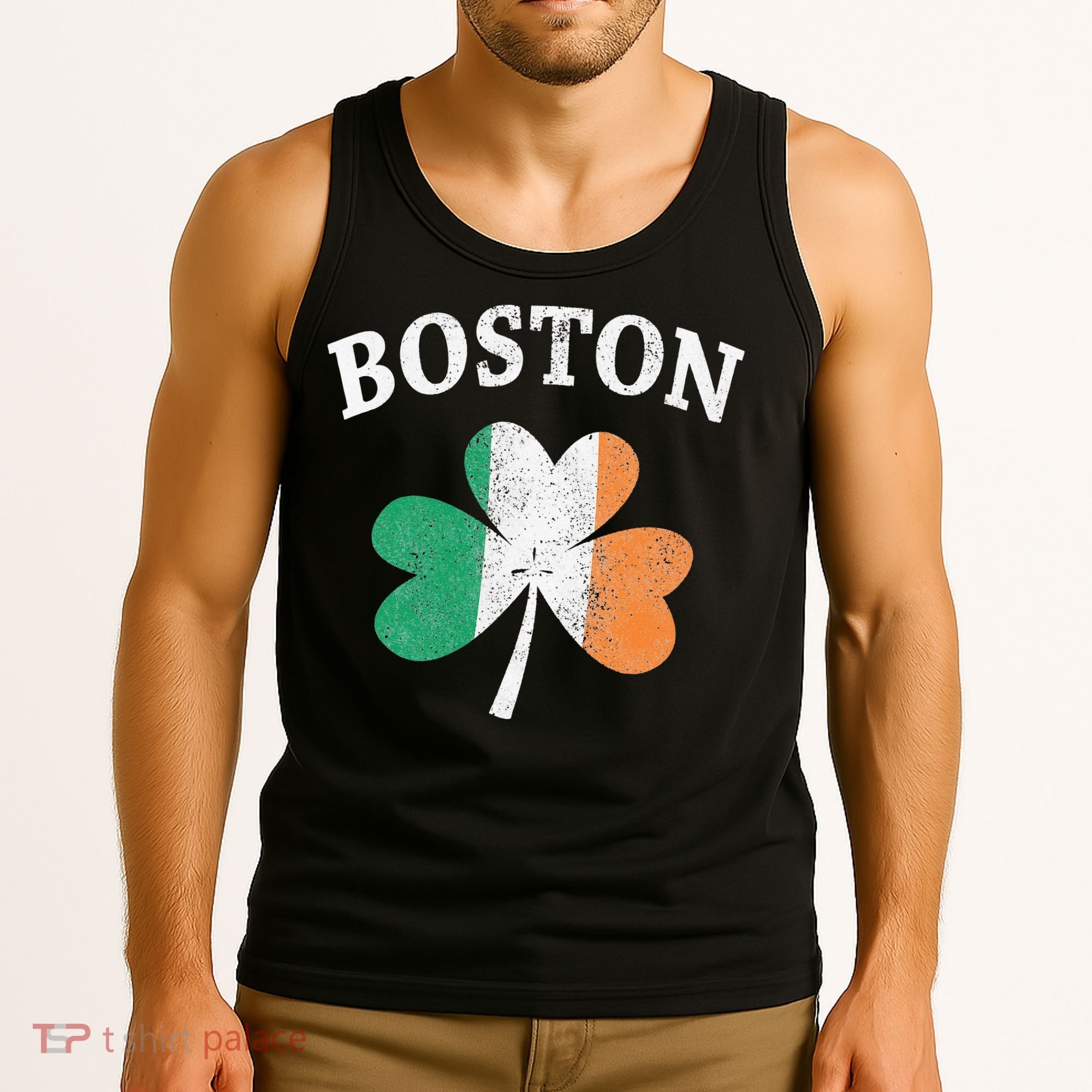 Boston Irish Flag Shamrock I St. Patrick's Day Gift Tank Top