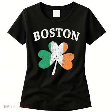 Boston Irish Flag Shamrock I St. Patrick's Day Gift Women's T-Shirt