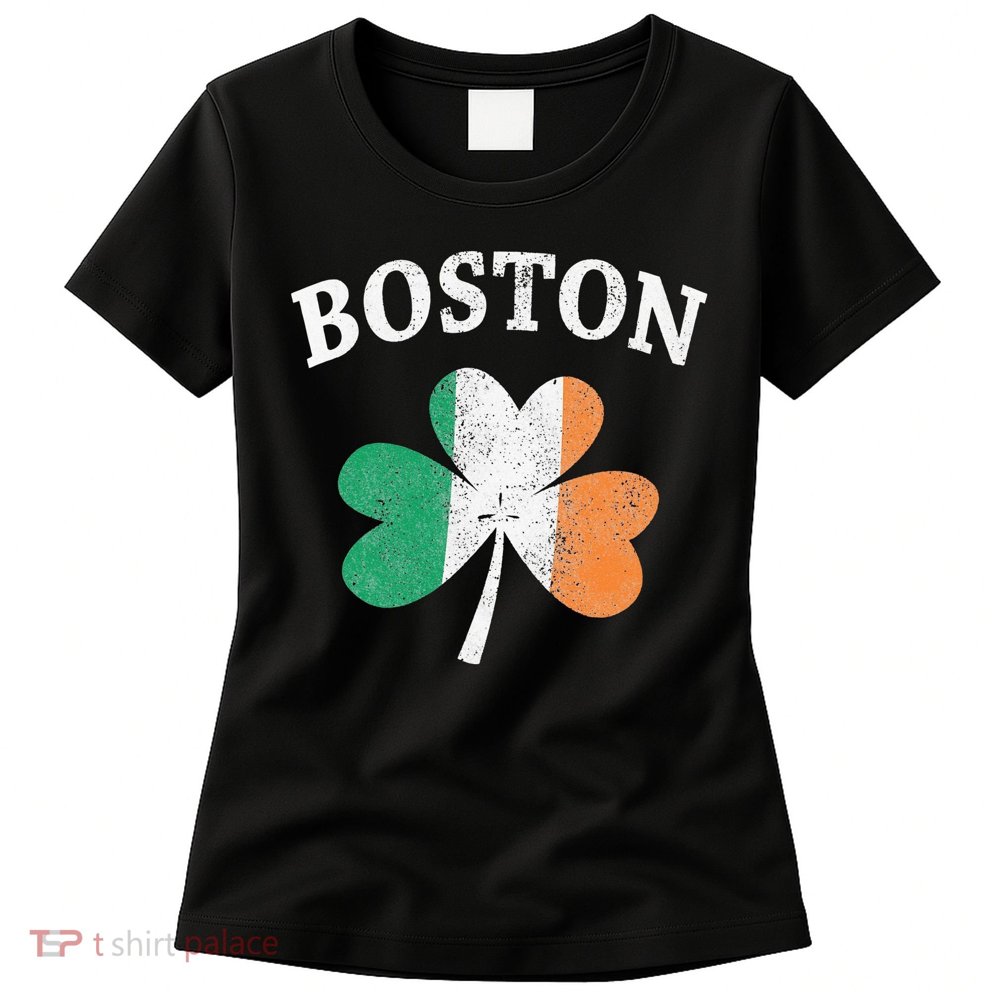 Boston Irish Flag Shamrock I St. Patrick's Day Gift Women's T-Shirt