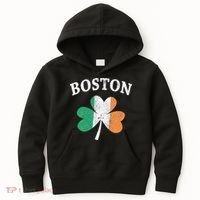 Boston Irish Flag Shamrock I St. Patrick's Day Gift Kids Hoodie thumb 0