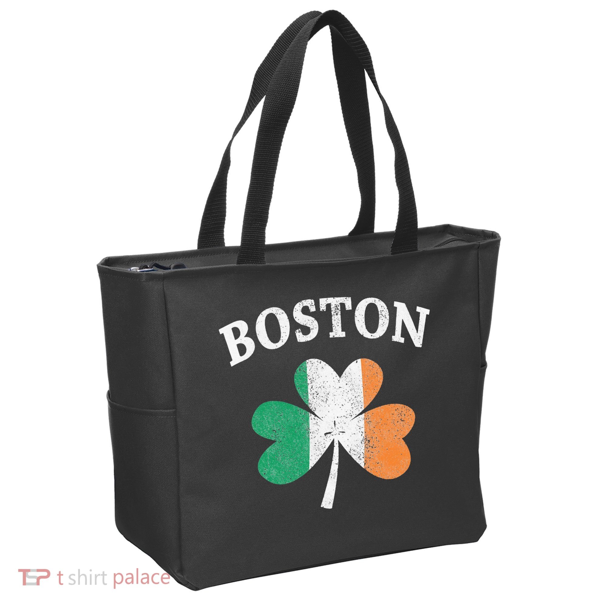 Boston Irish Flag Shamrock I St. Patrick's Day Gift Tote Bag