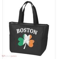 Boston Irish Flag Shamrock I St. Patrick's Day Gift Tote Bag thumb 3