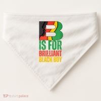 B Is For Brilliant Black Boy Black History Month USA-Made Doggie Bandana thumb 0