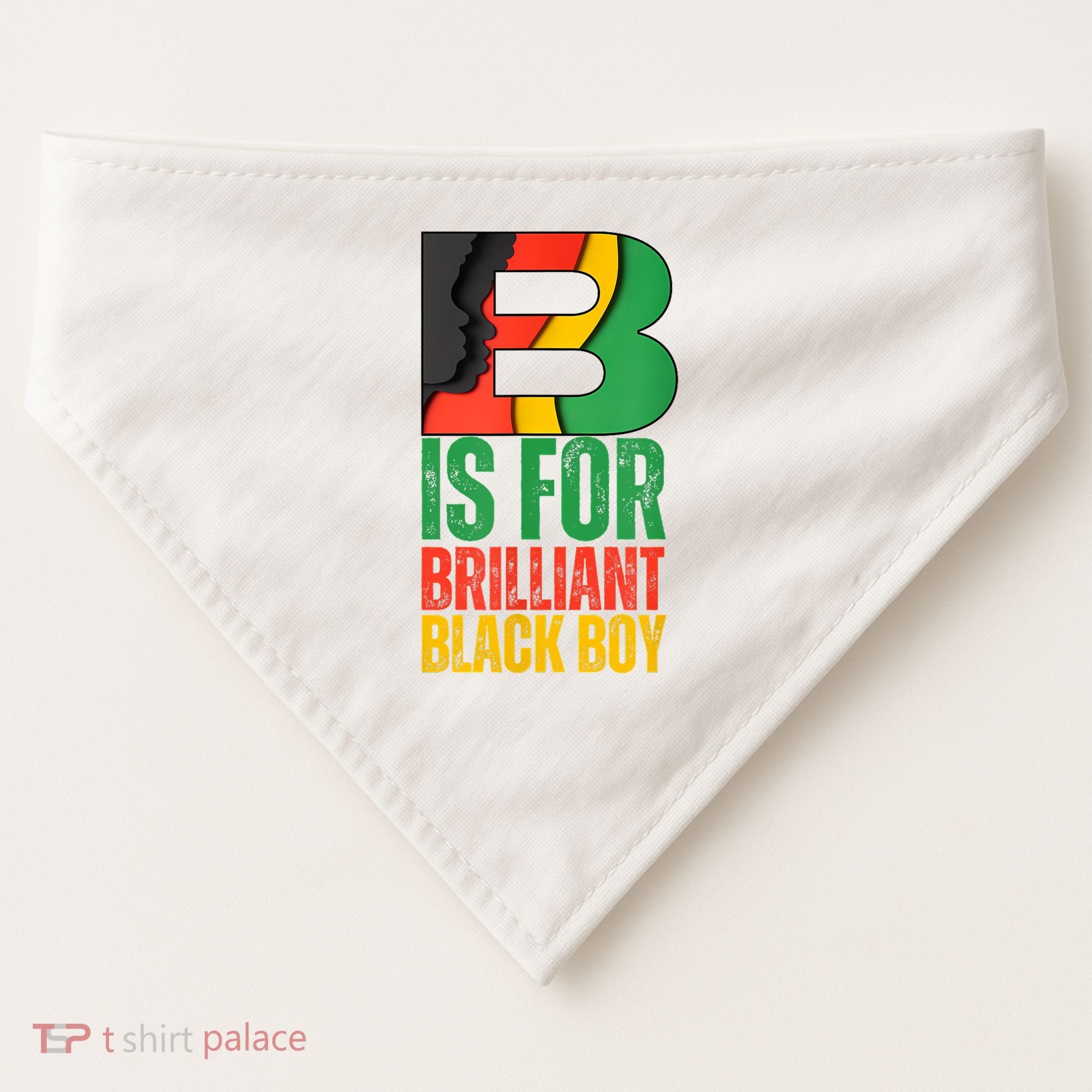 B Is For Brilliant Black Boy Black History Month USA-Made Doggie Bandana