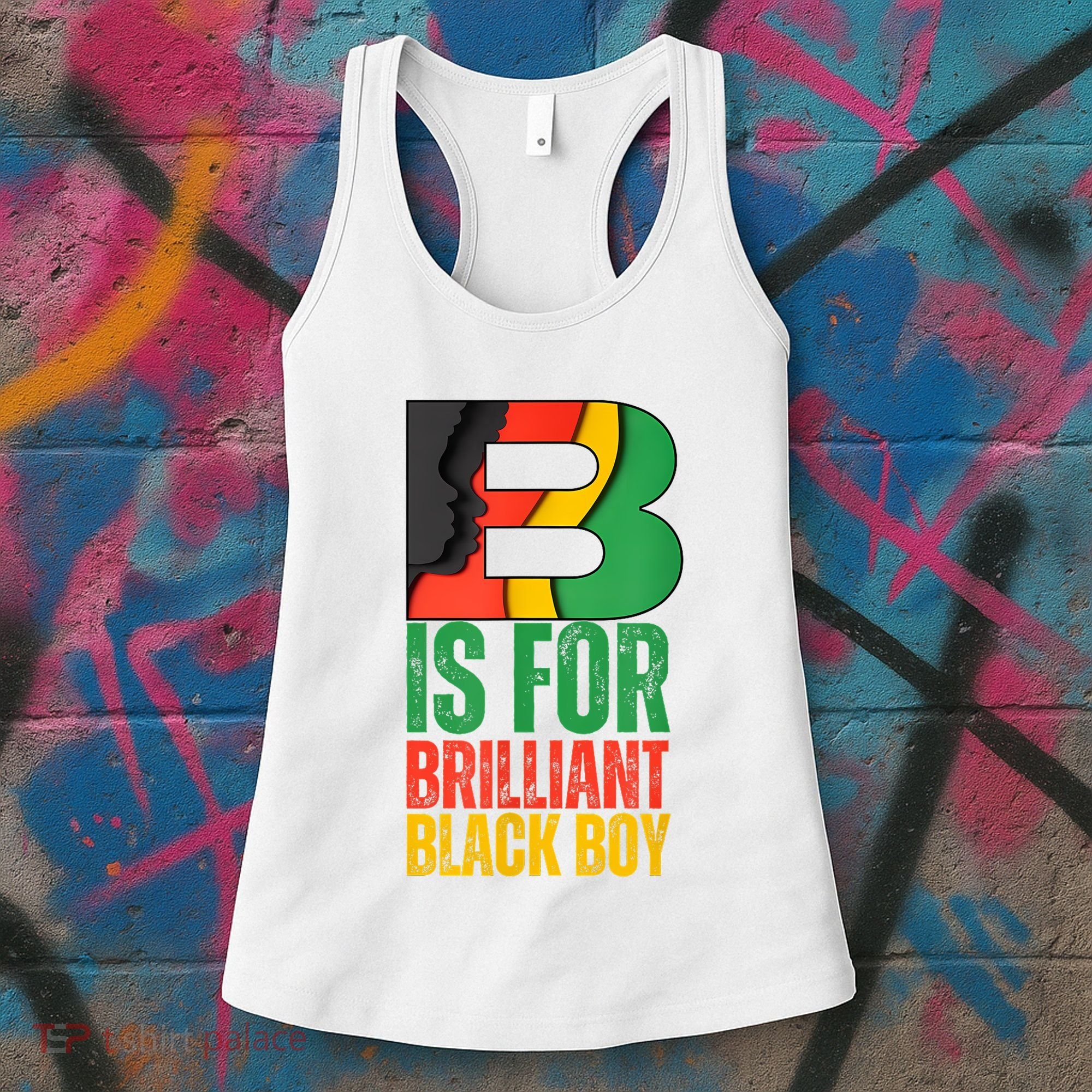 B Is For Brilliant Black Boy Black History Month Women's Tank Top