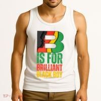 B Is For Brilliant Black Boy Black History Month Tank Top thumb 3