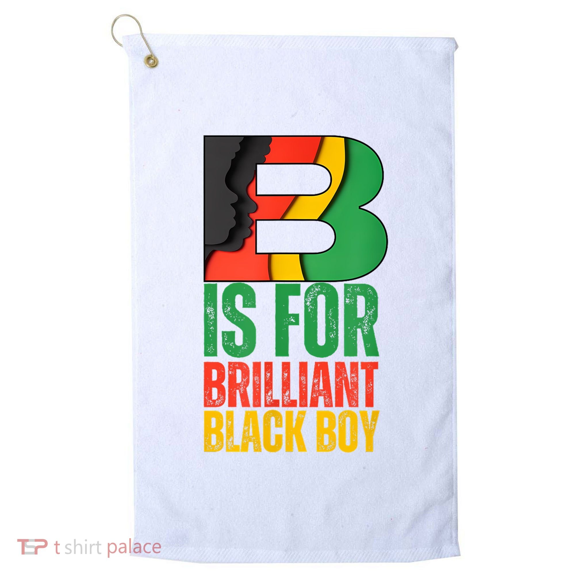 B Is For Brilliant Black Boy Black History Month Golf Towel