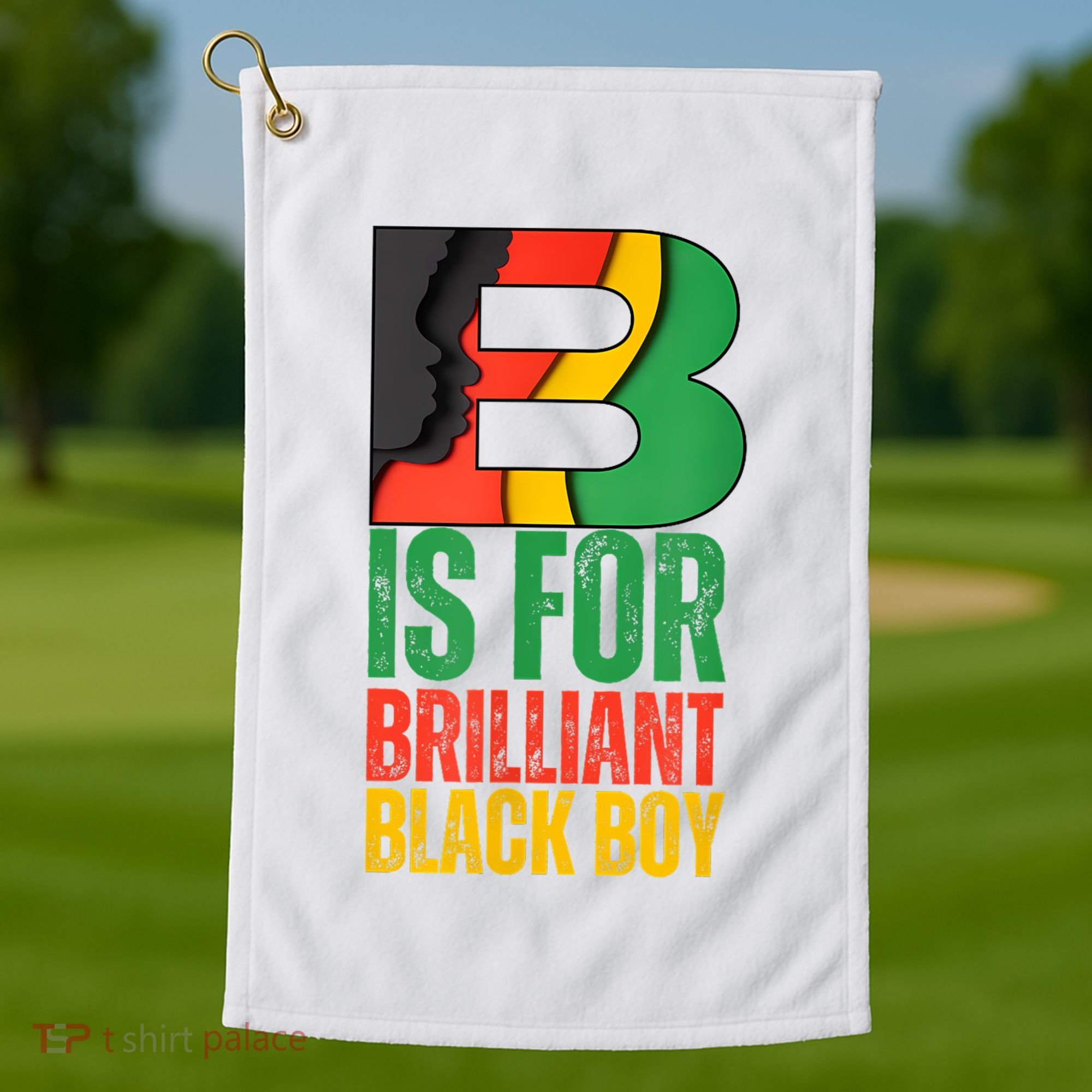 B Is For Brilliant Black Boy Black History Month Golf Towel