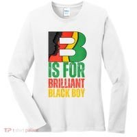 B Is For Brilliant Black Boy Black History Month Women's Long Sleeve Shirt thumb 0