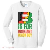 B Is For Brilliant Black Boy Black History Month Kids Long Sleeve Shirt thumb 0