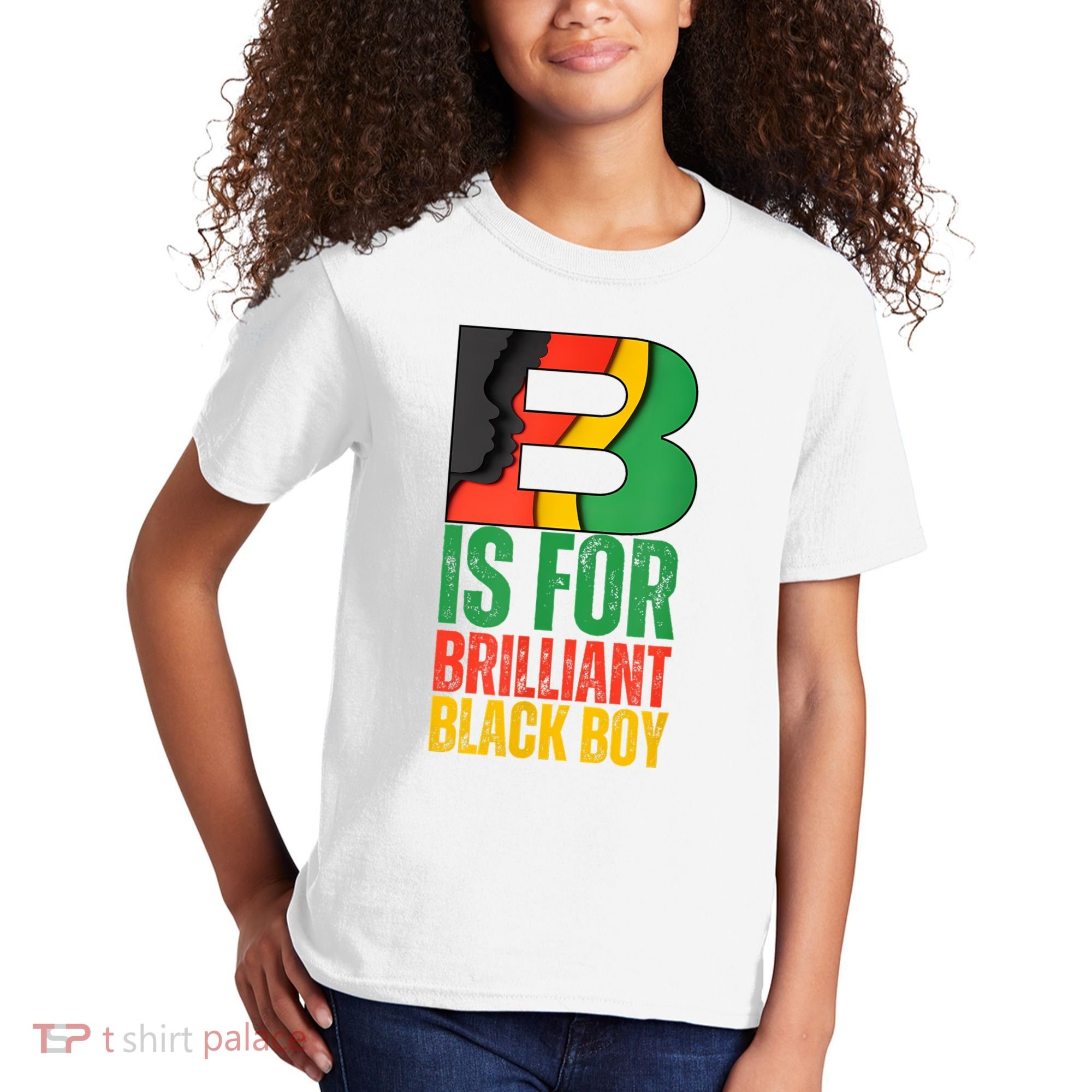 B Is For Brilliant Black Boy Black History Month Kids T-Shirt