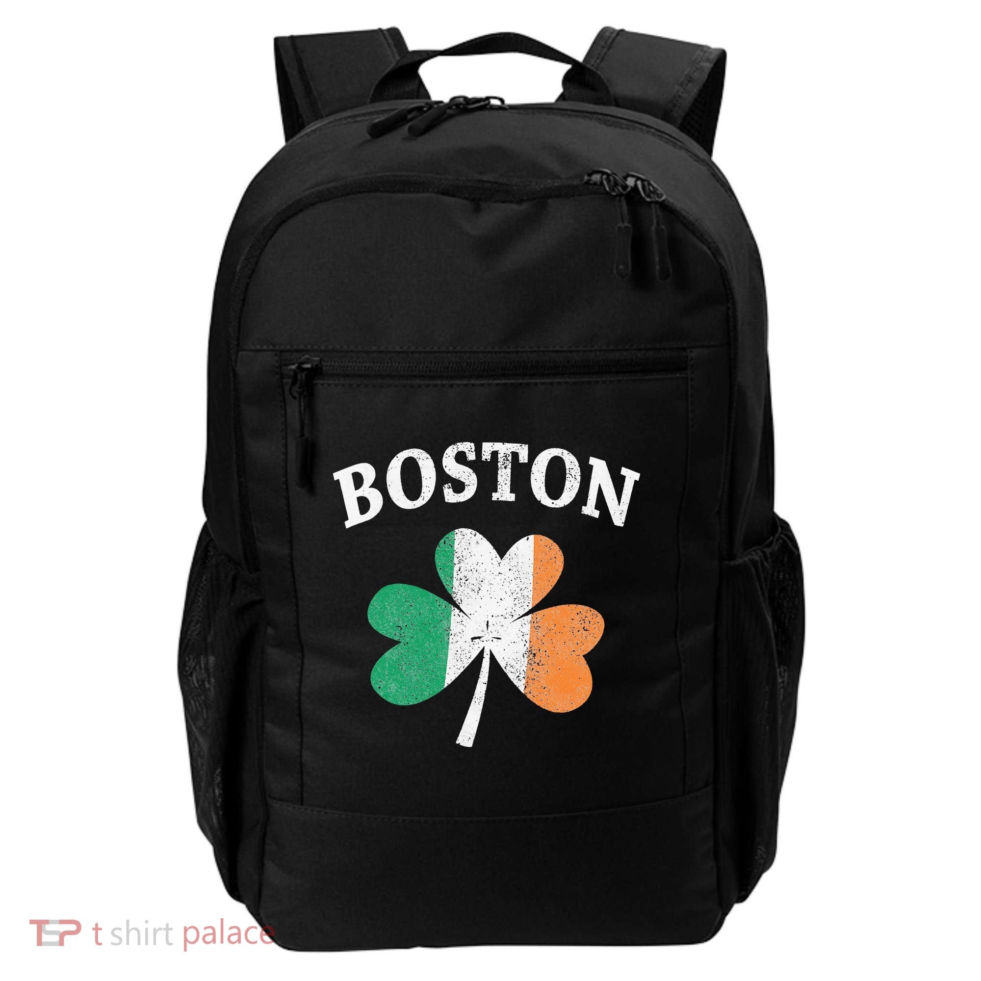 Boston Irish Flag Shamrock I St. Patrick's Day Gift Backpack