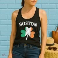 Boston Irish Flag Shamrock I St. Patrick's Day Gift Women's Tank Top thumb 2