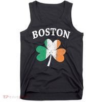 Boston Irish Flag Shamrock I St. Patrick's Day Gift Tank Top thumb 0