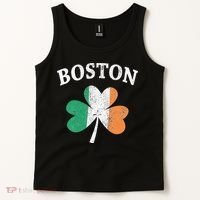 Boston Irish Flag Shamrock I St. Patrick's Day Gift Tank Top thumb 2