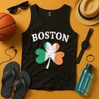 Boston Irish Flag Shamrock I St. Patrick's Day Gift Tank Top thumb 4