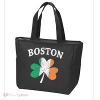 Boston Irish Flag Shamrock I St. Patrick's Day Gift Tote Bag thumb 3