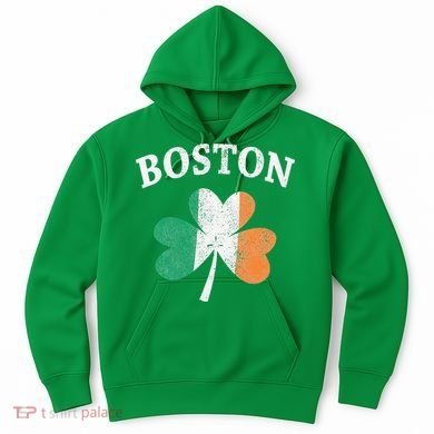 Boston Irish Flag Shamrock I St. Patrick's Day Gift Hoodie