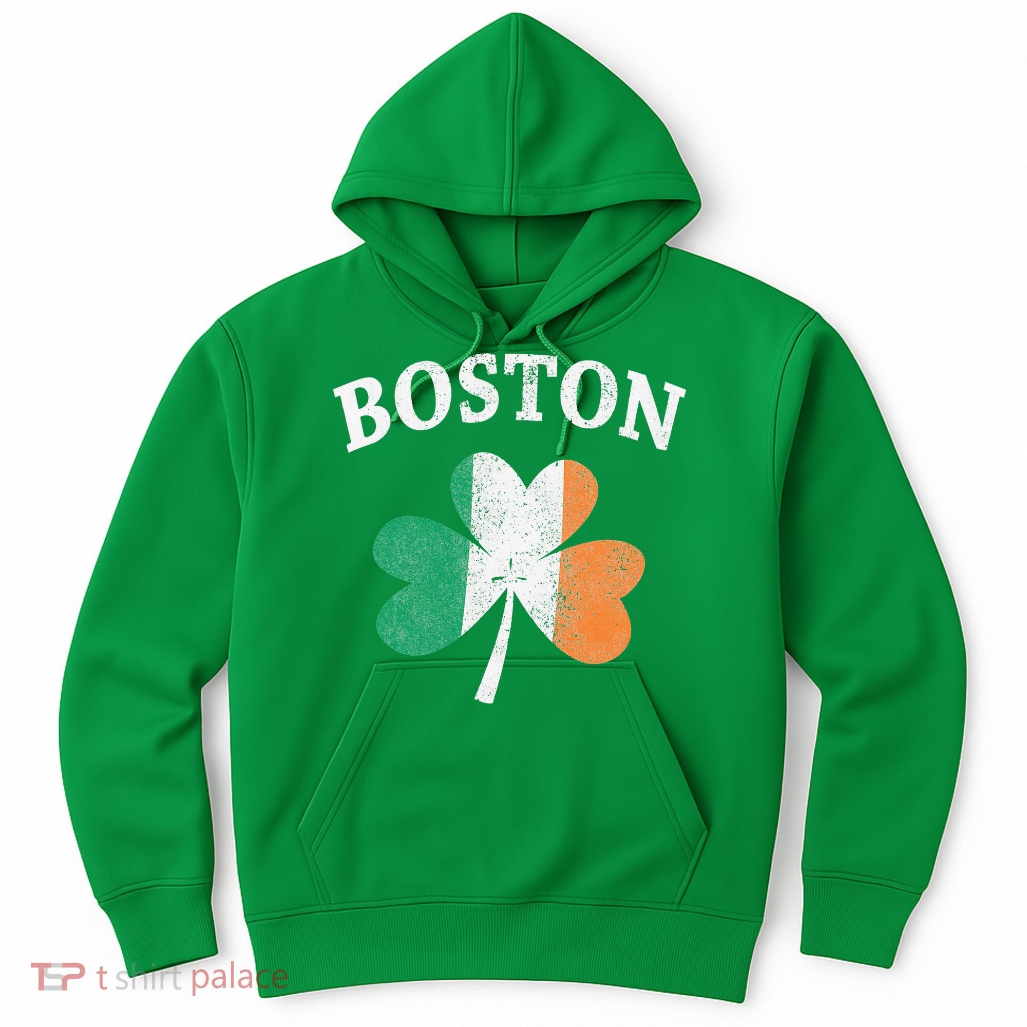 Boston Irish Flag Shamrock I St. Patrick's Day Gift Hoodie