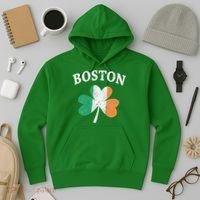 Boston Irish Flag Shamrock I St. Patrick's Day Gift Hoodie thumb 3