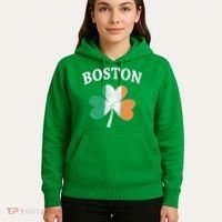 Boston Irish Flag Shamrock I St. Patrick's Day Gift Hoodie thumb 5