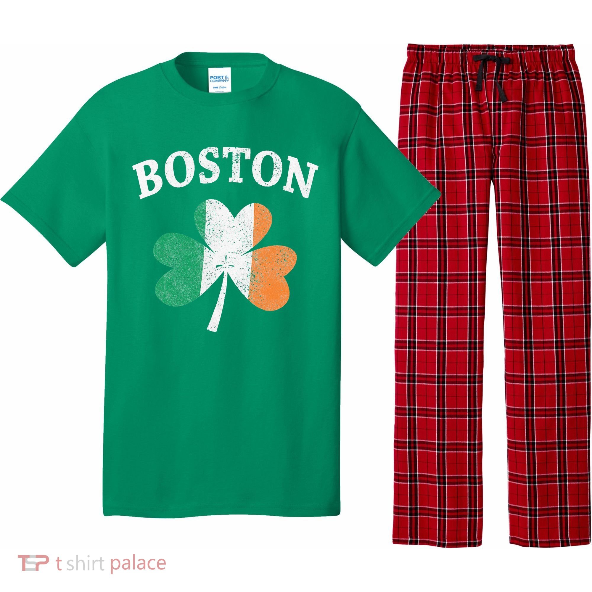 Boston Irish Flag Shamrock I St. Patrick's Day Gift Pajama Set