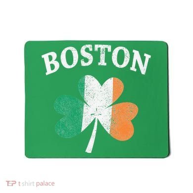 Boston Irish Flag Shamrock I St. Patrick's Day Gift Mousepad